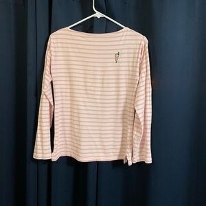 Lou & Grey Striped pink and ivory  long sleeve shirt